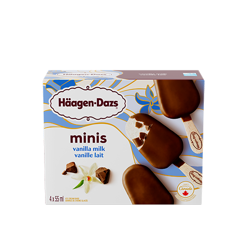 HÄagen Dazs Minis Vanilla Milk Chocolate Ice Cream Bars Häagen Dazs 6929